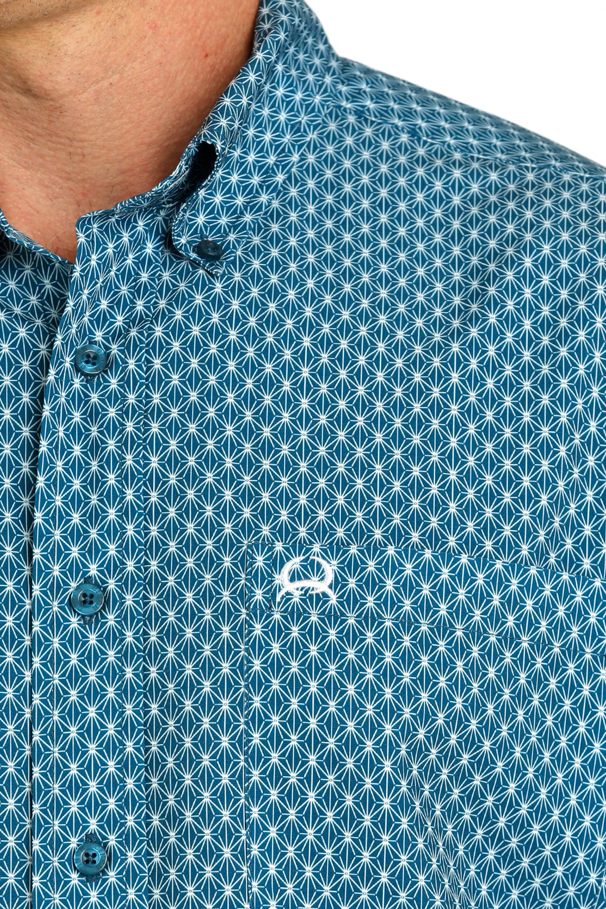 Cinch Men’s SS Teal Shirt (4139)