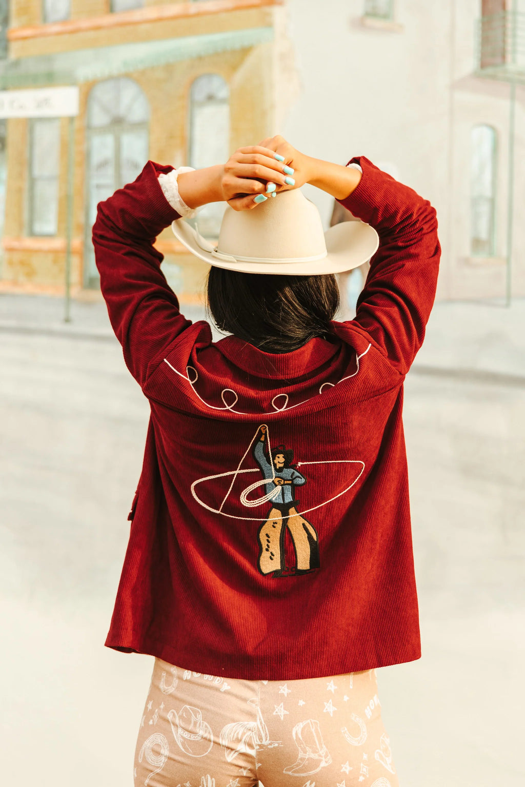 Wine Roping Cowboy Blazer
