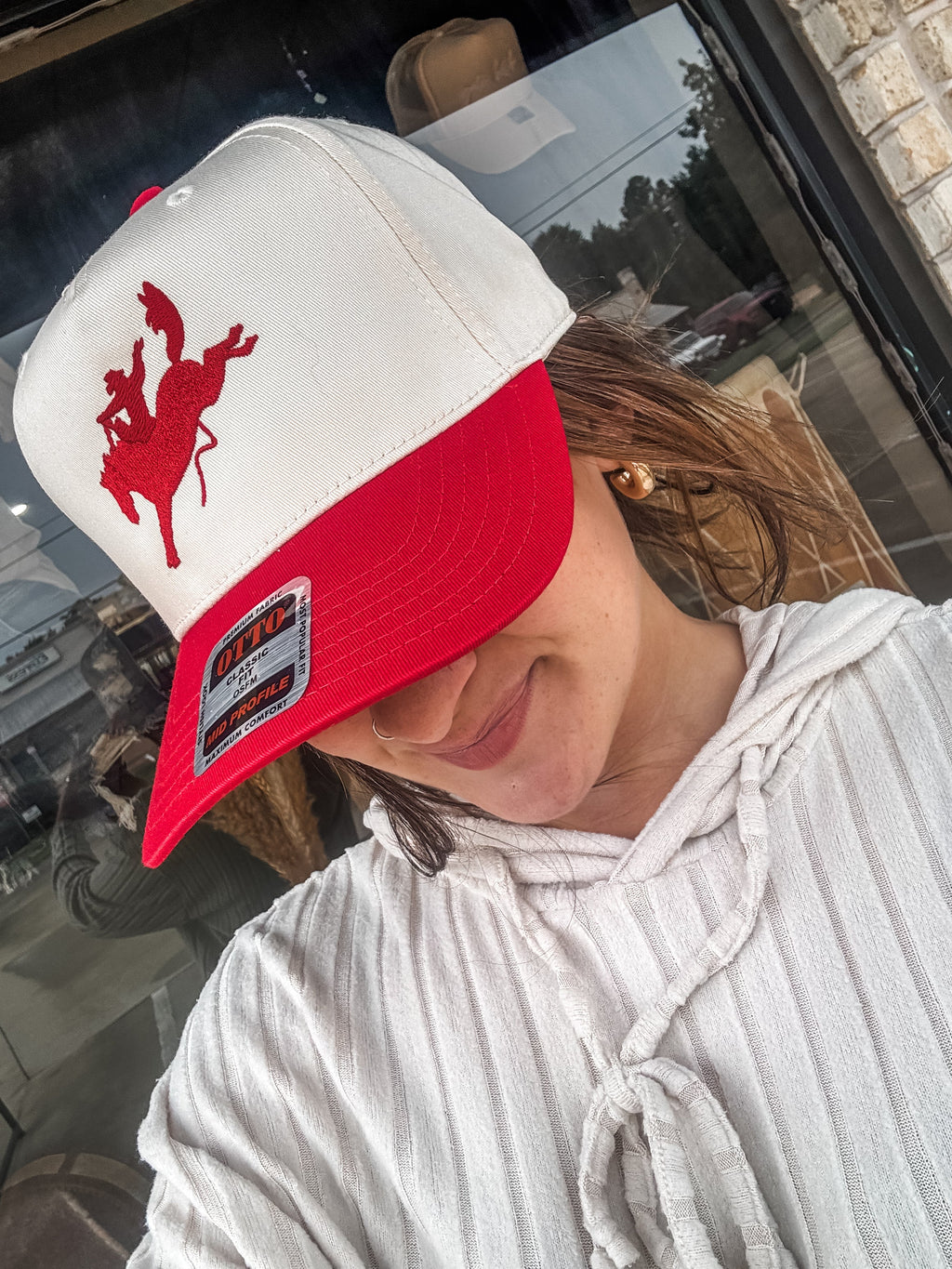 Red Buckin Bronc Cap