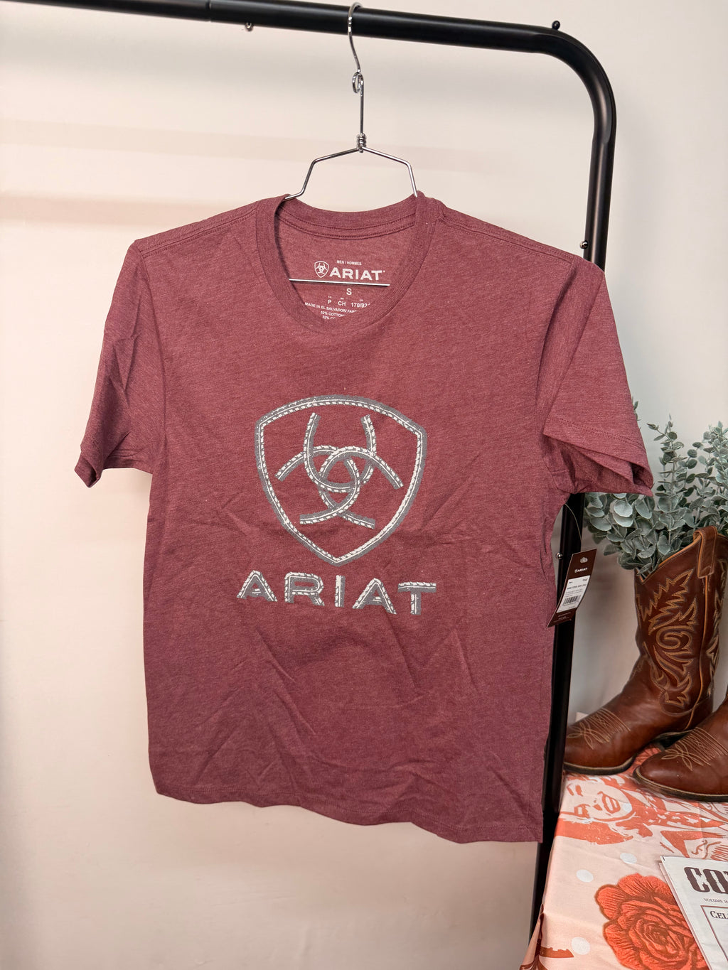 Ariat Shield Men’s Maroon Shirt
