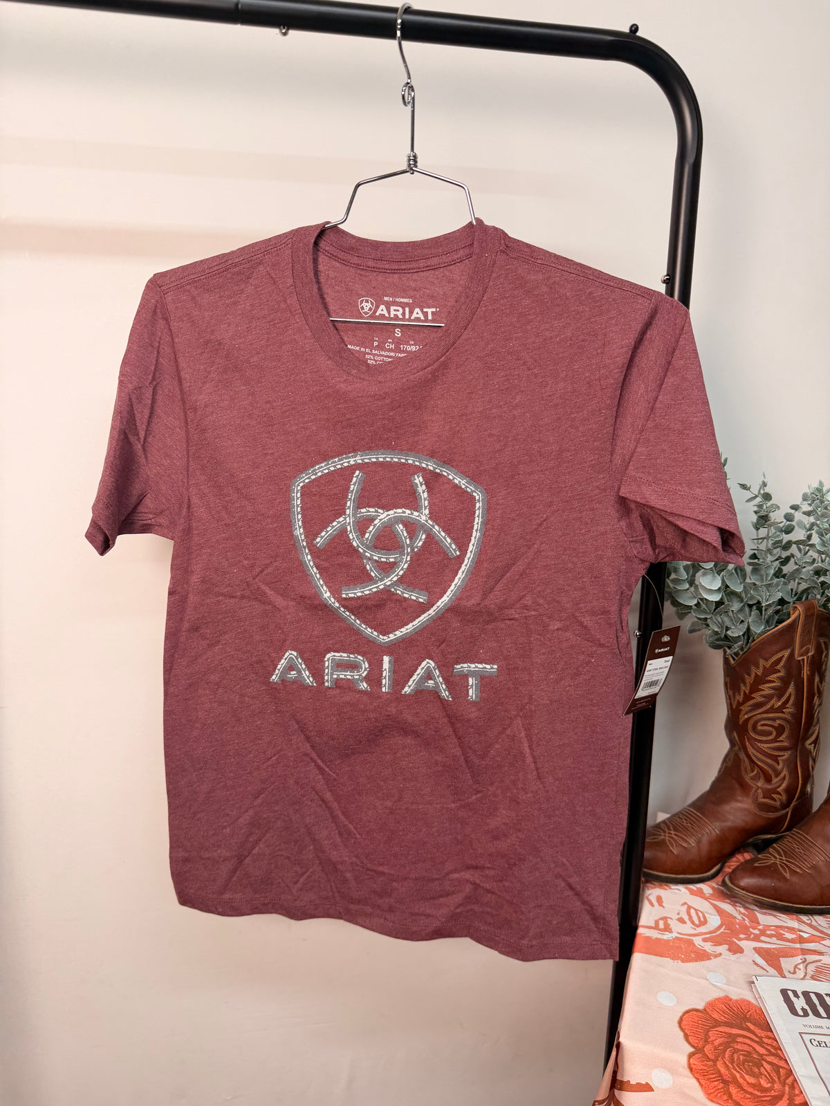 Ariat Shield Men’s Maroon Shirt