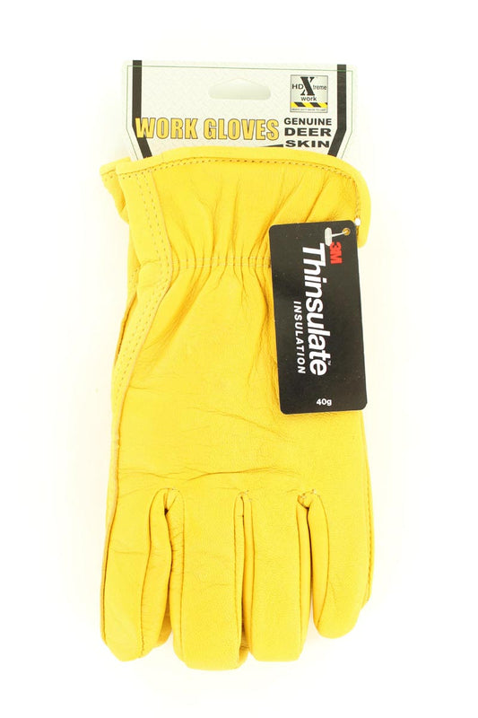 HDX Deerskin Lined Gloves for Men (1408)