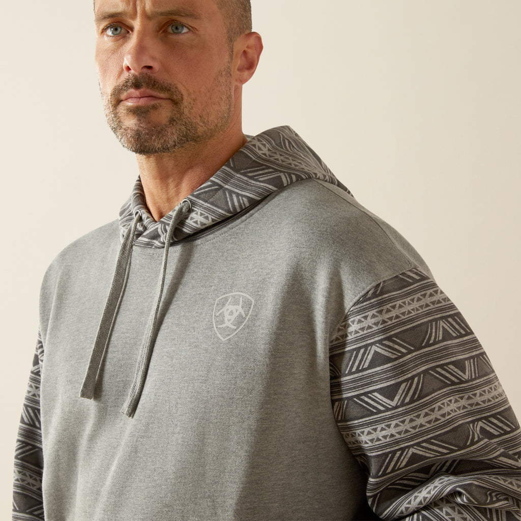 Mens Ariat Southwestern Grey Hoodie (2819)