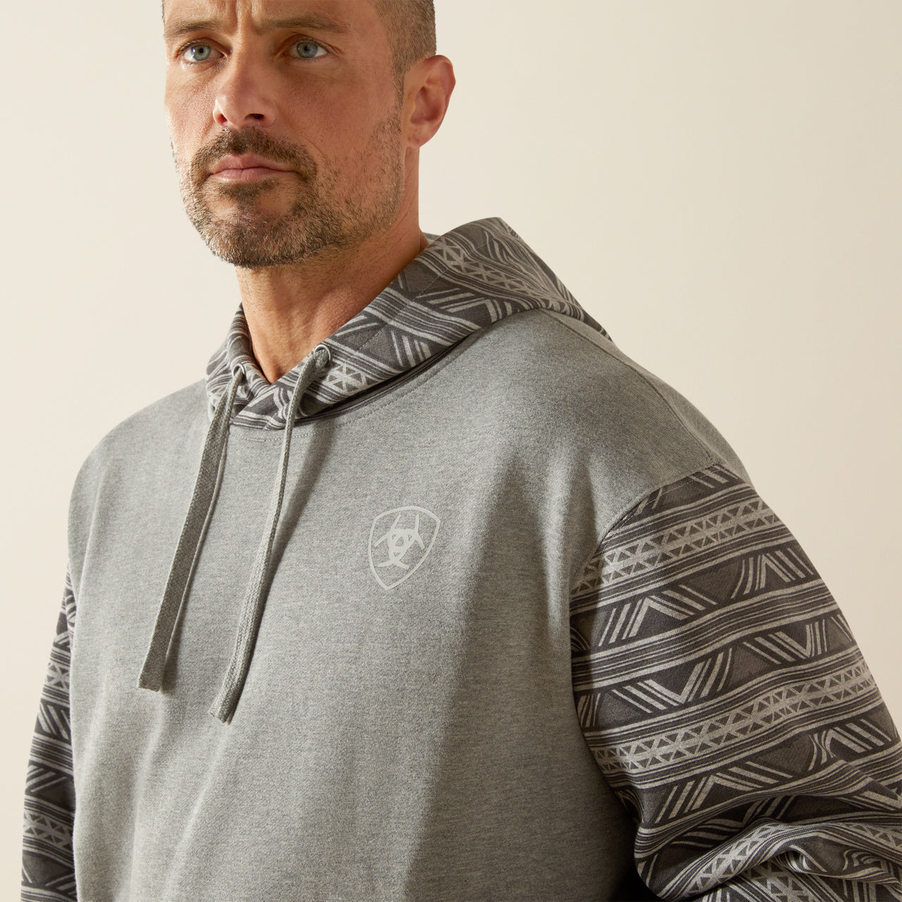 Mens Ariat Southwestern Grey Hoodie (2819)