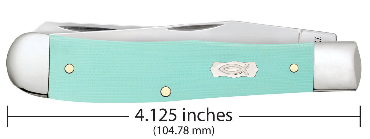 Smooth Seafoam Green G-10 Trapper (18100)