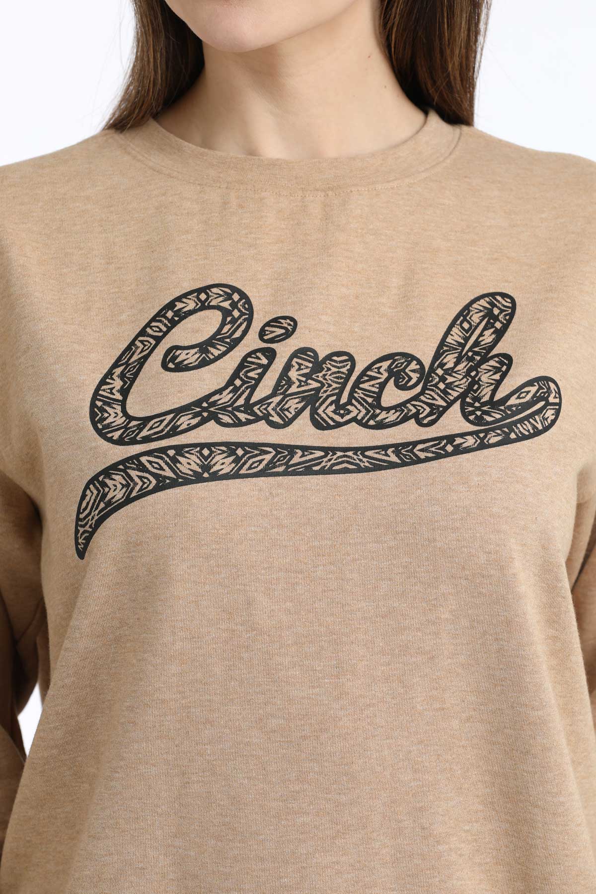 Women’s Cinch Heather Brown Sweatshirt