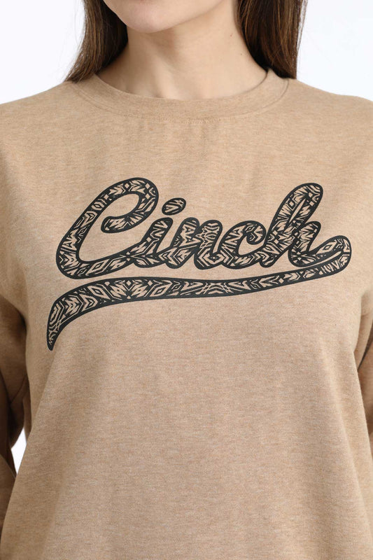Women’s Cinch Heather Brown Sweatshirt