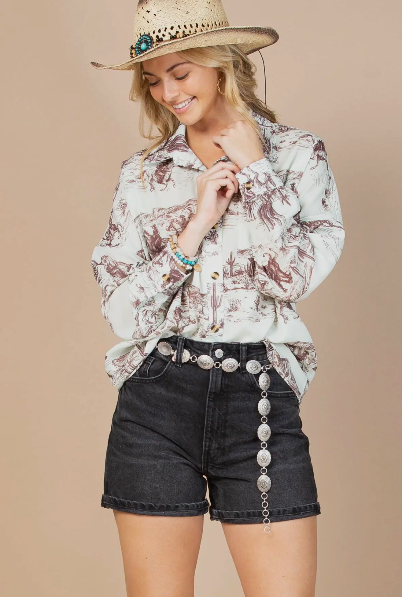 Vintage Cowboy Button Up