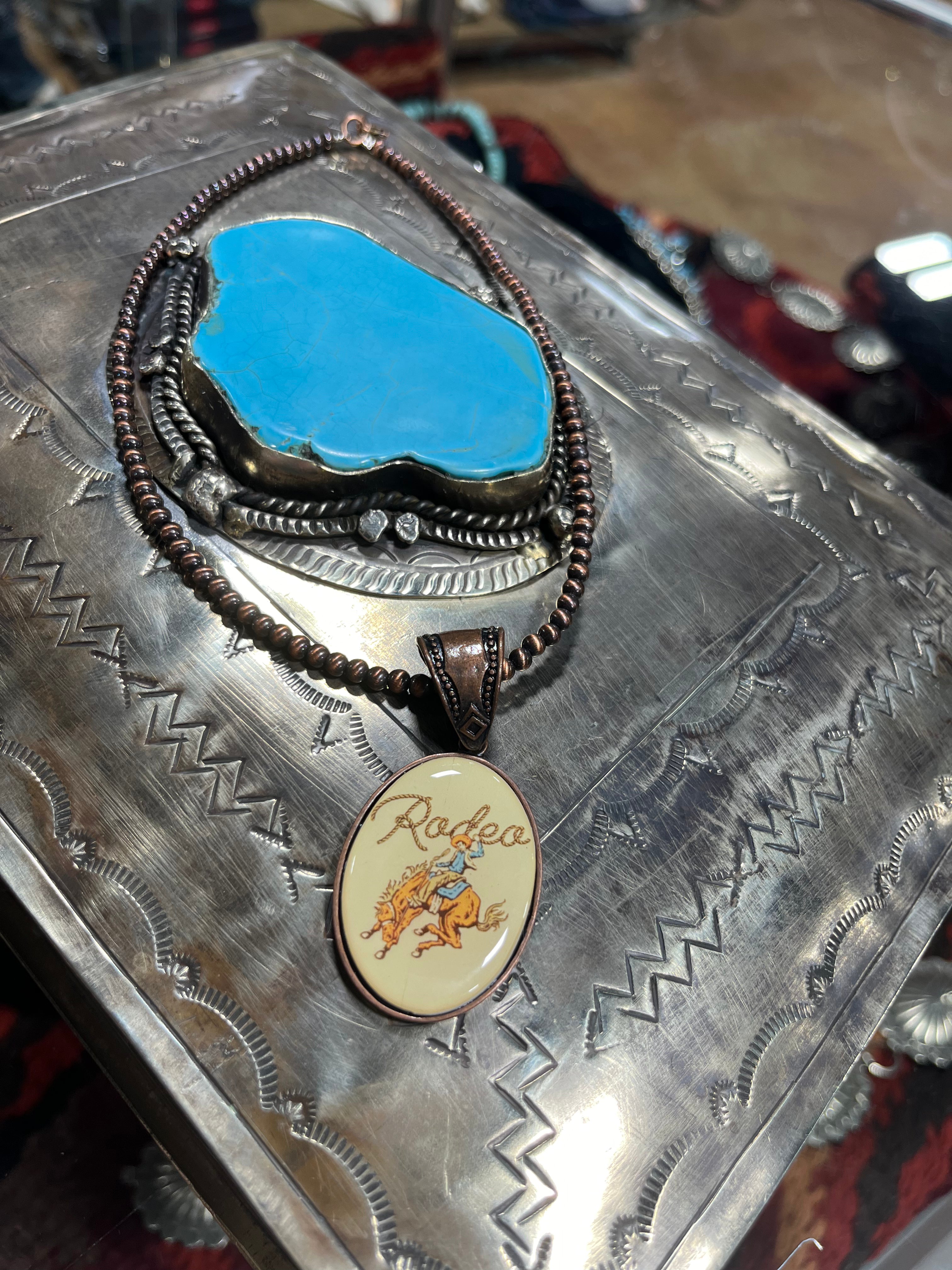 Old Timey Picture Frame Necklaces