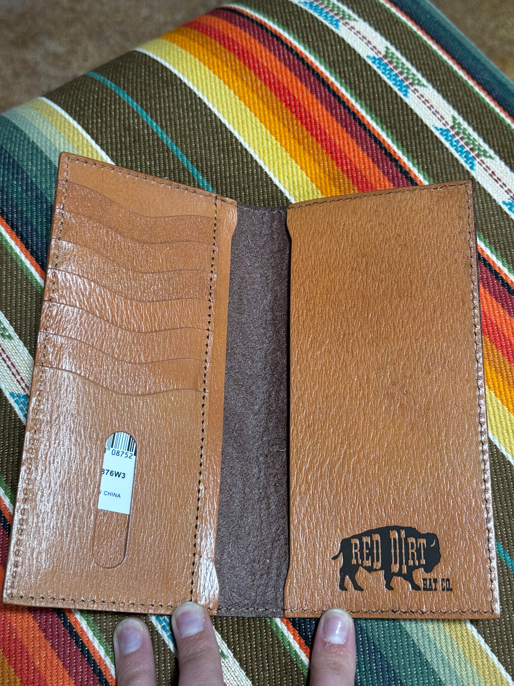 Red Dirt Hat Tooled with White Inlay Rodeo Wallet(76w3)