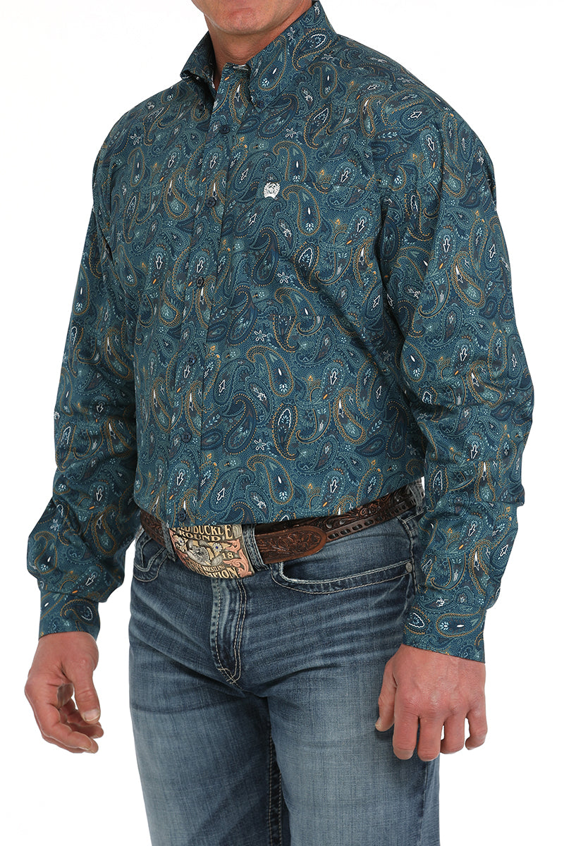 Cinch Men’s Blue Paisley Shirt (5888)