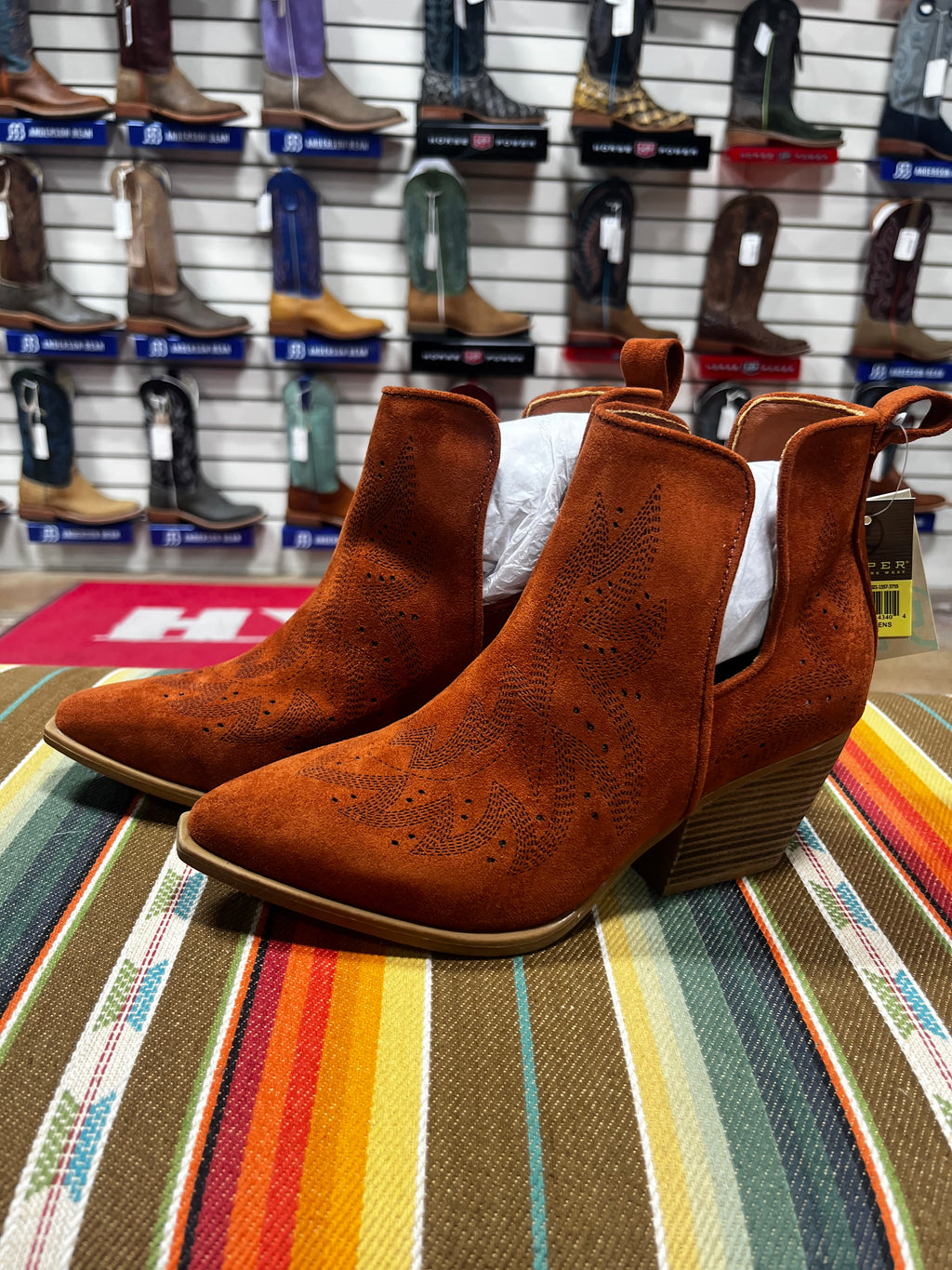 Burnt Orange Booties