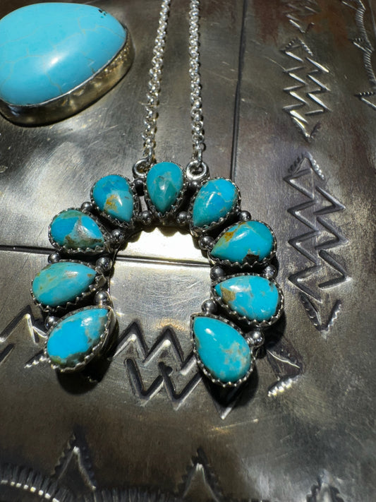 Mini Blossom Turquoise Necklace