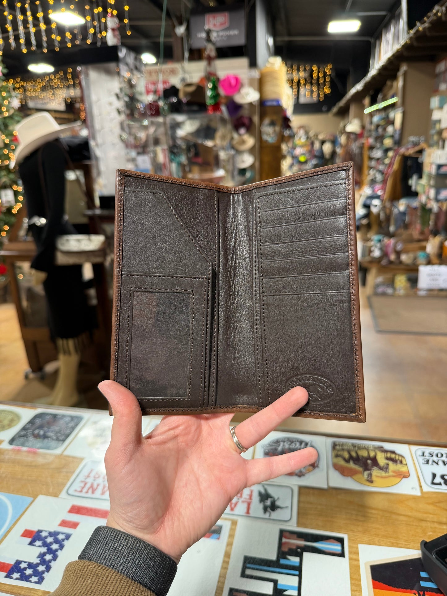 Chocolate Beaded Rodeo Wallet