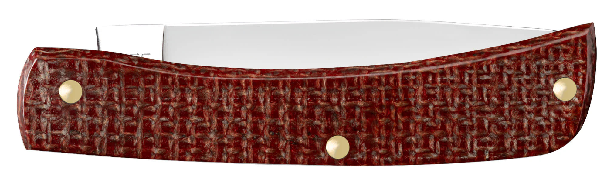 Smooth Dark Red Burlap Micarta® CS Sod Buster® Jr (12273)