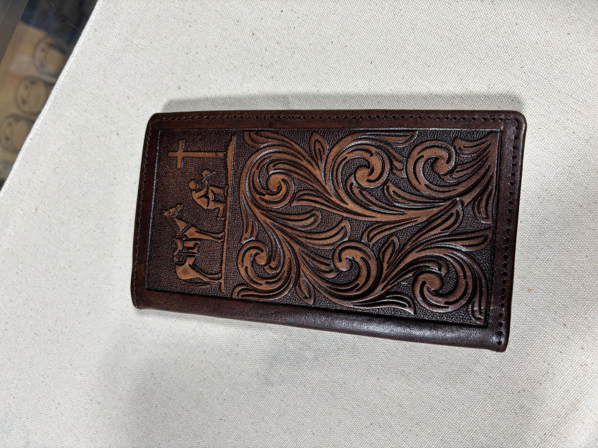 Challenger Praying Cowboy Leather Wallets