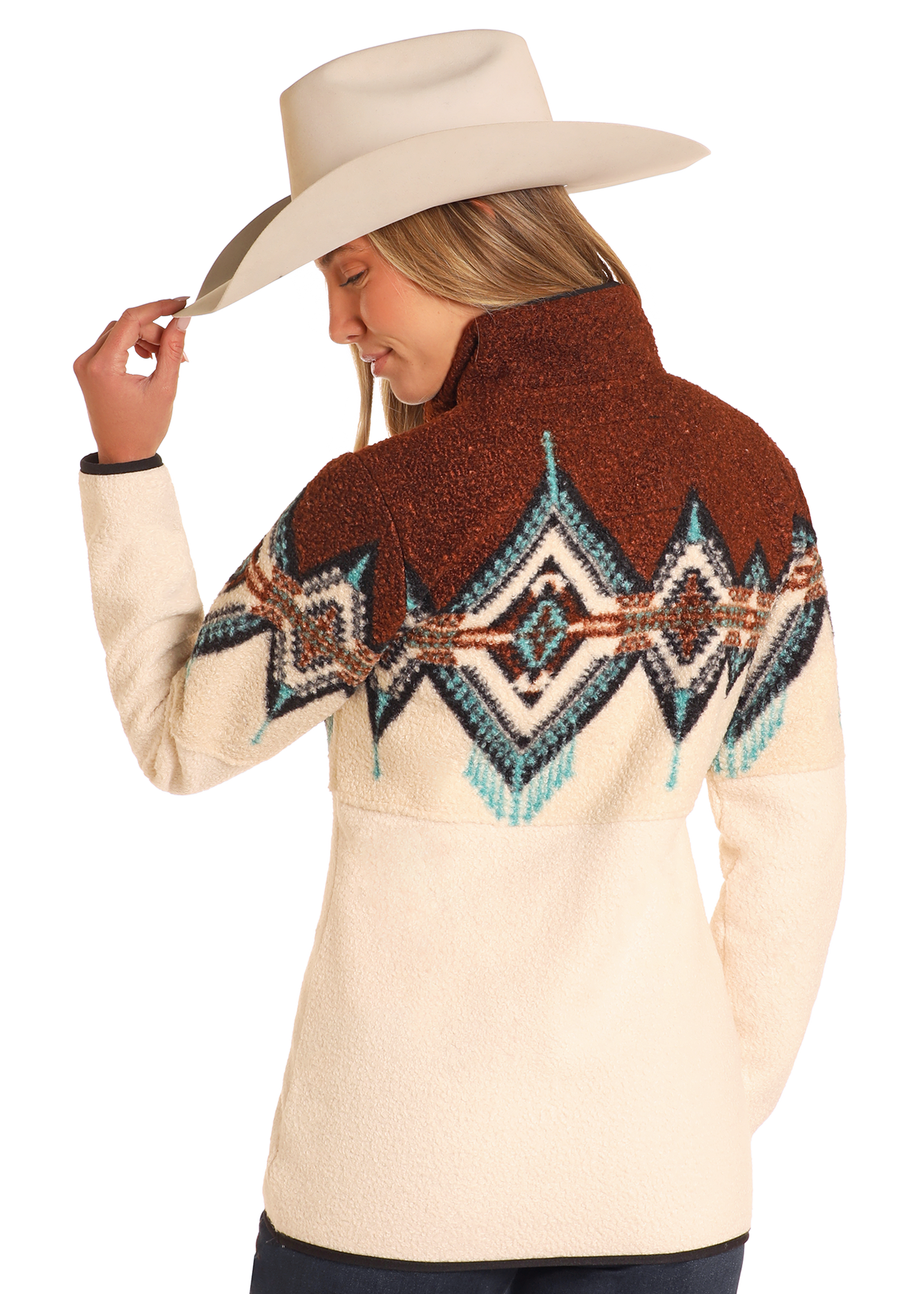 Women’s Border Berber Pullover (4069)