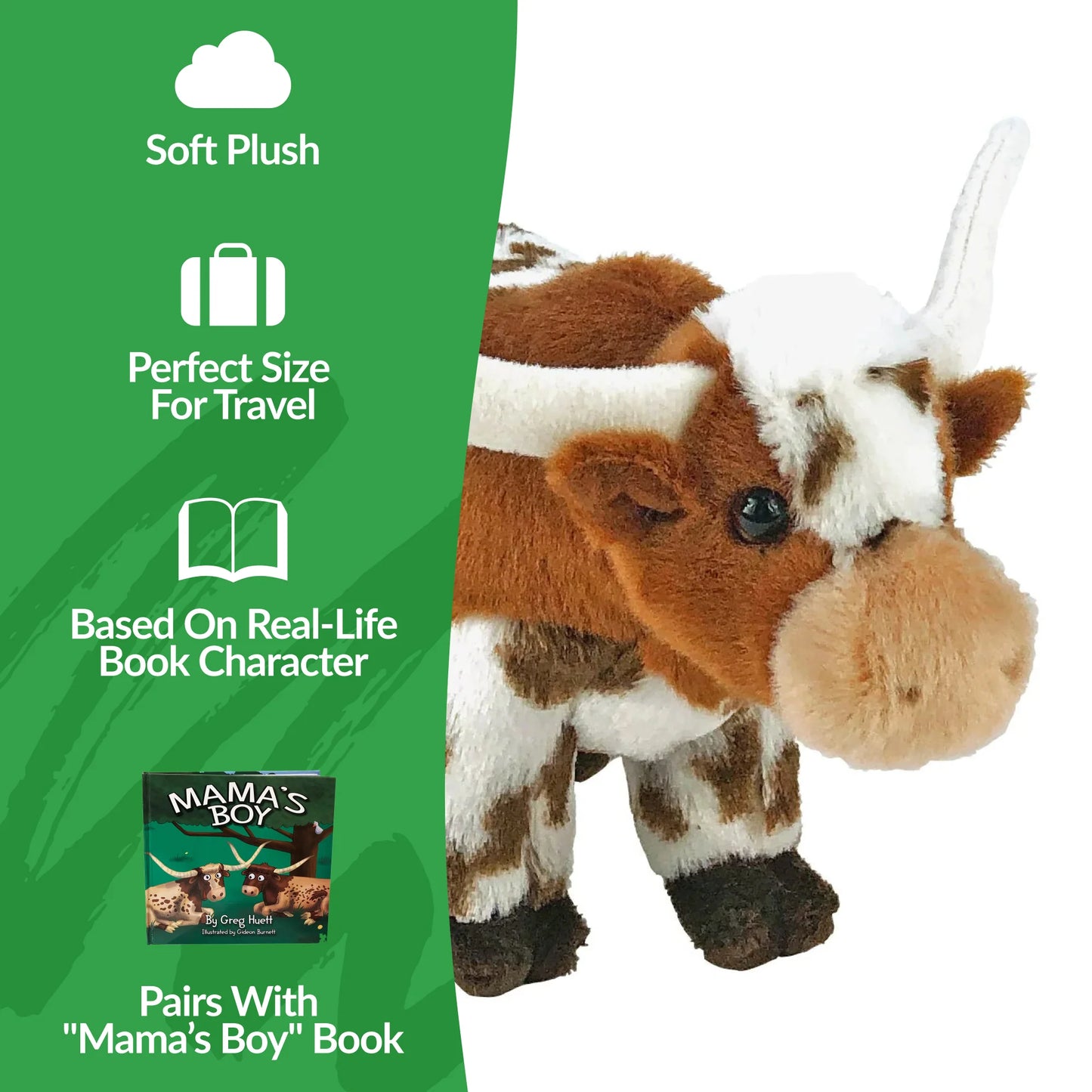 8" Plush Woodrow the Longhorn Bull