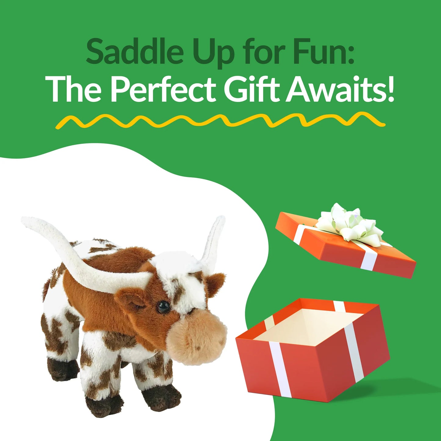 8" Plush Woodrow the Longhorn Bull