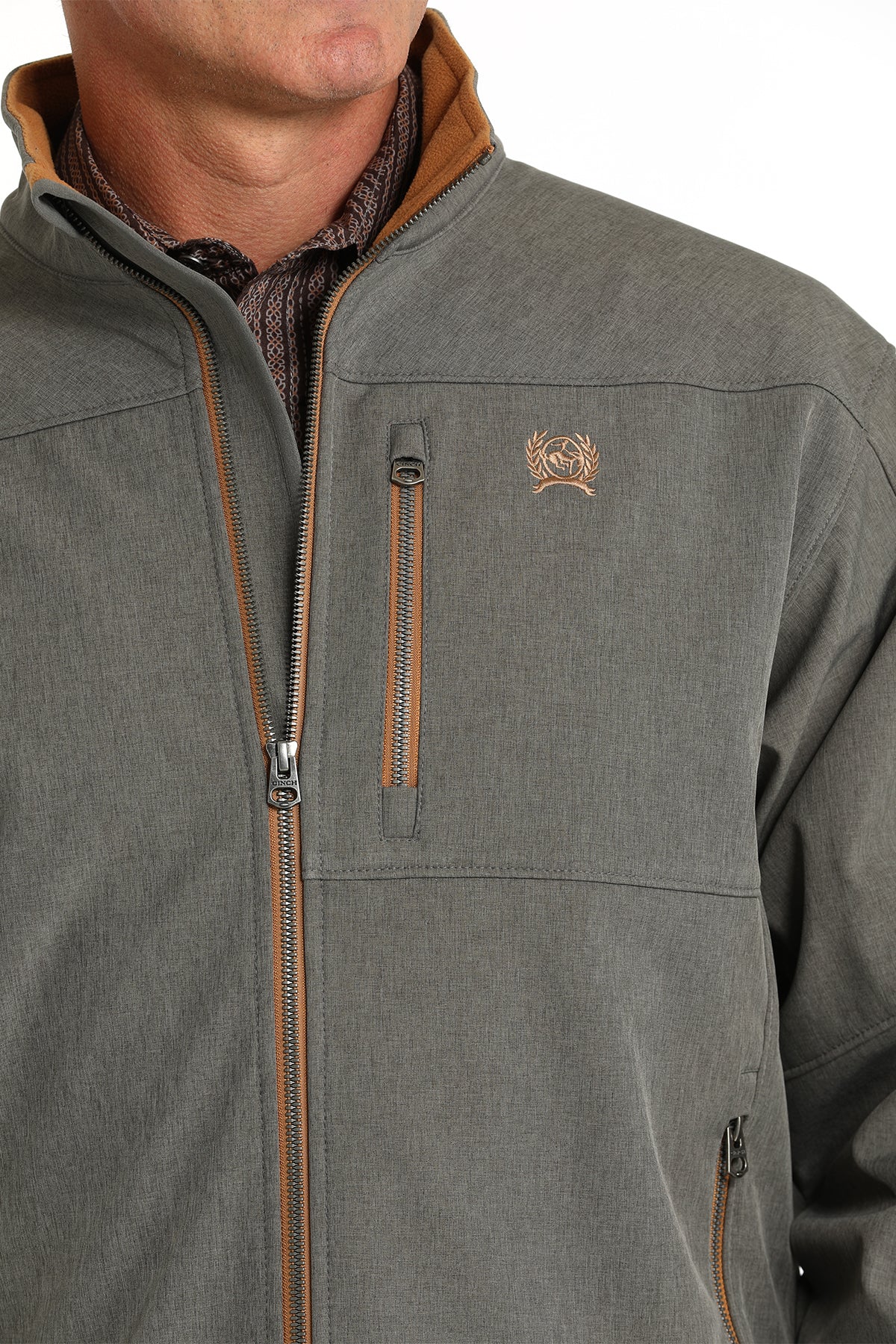 Cinch Grey/ Brown Jacket (3006)