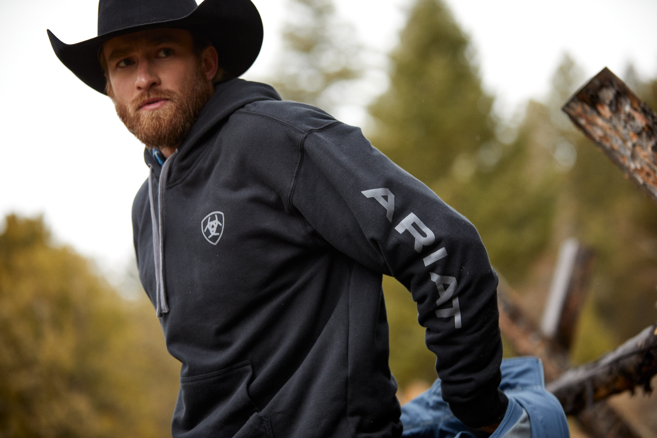 Ariat Men’s Logo Black Hoodie