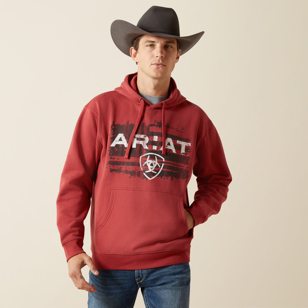 Ariat Men’s Brick Red Hoodie (2494)