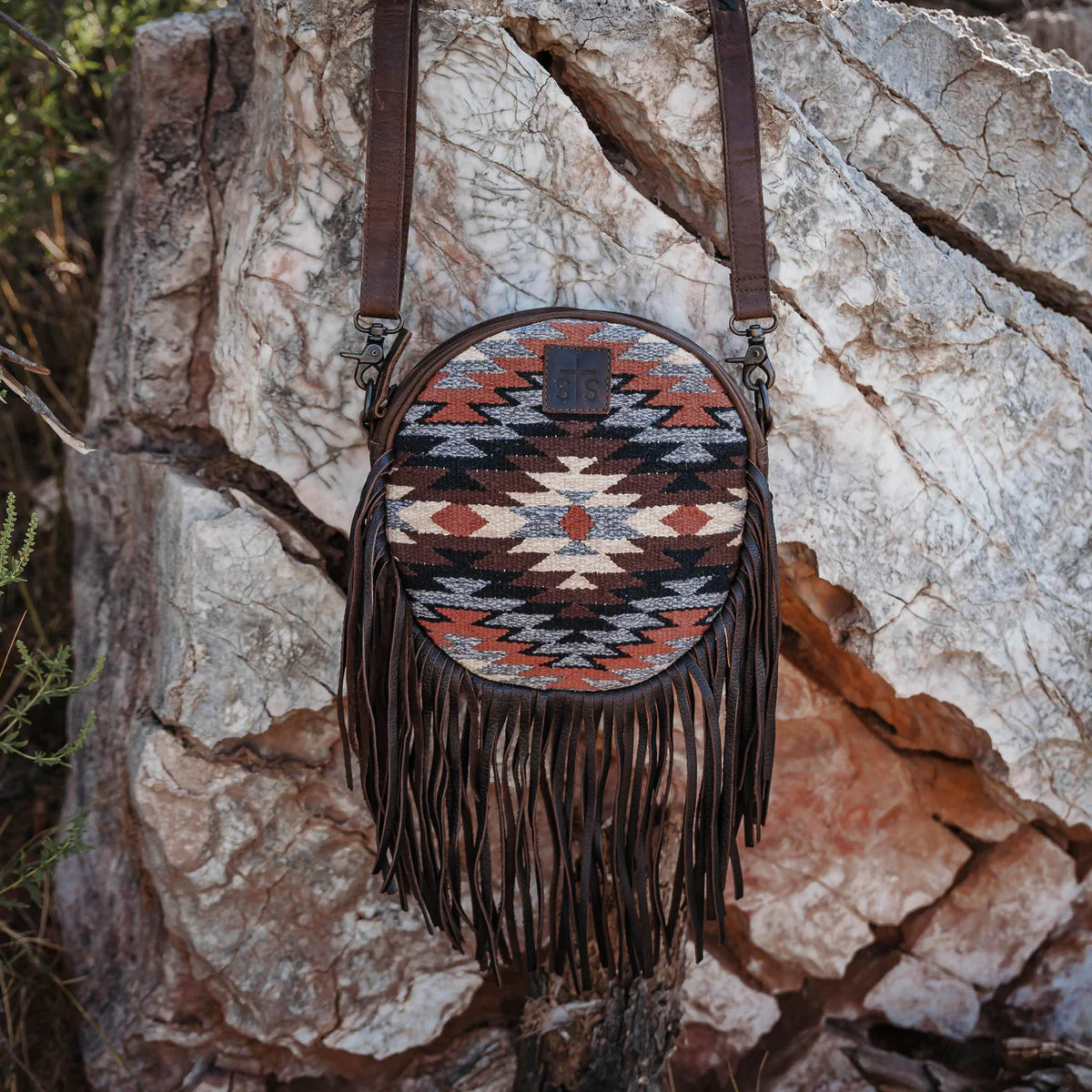 Guadalupe Serape Sage Crossbody