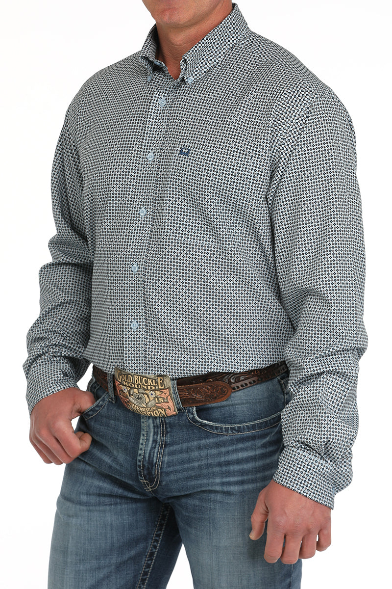 Cinch Men’s Arena Flex Blue LS
