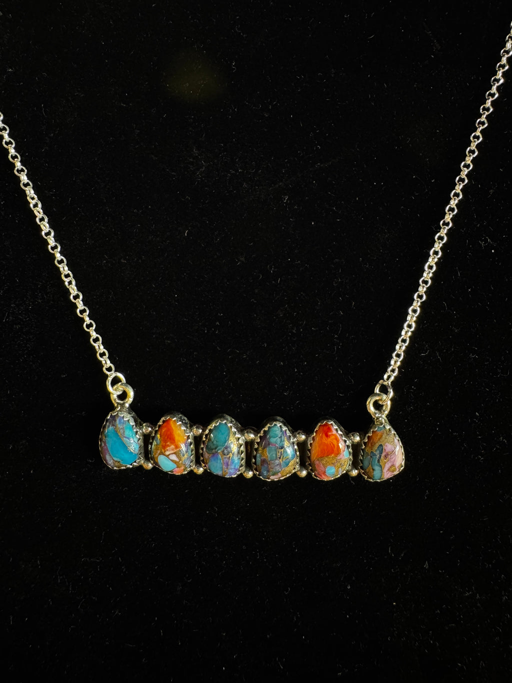 Pink Dhalia Bar Necklace