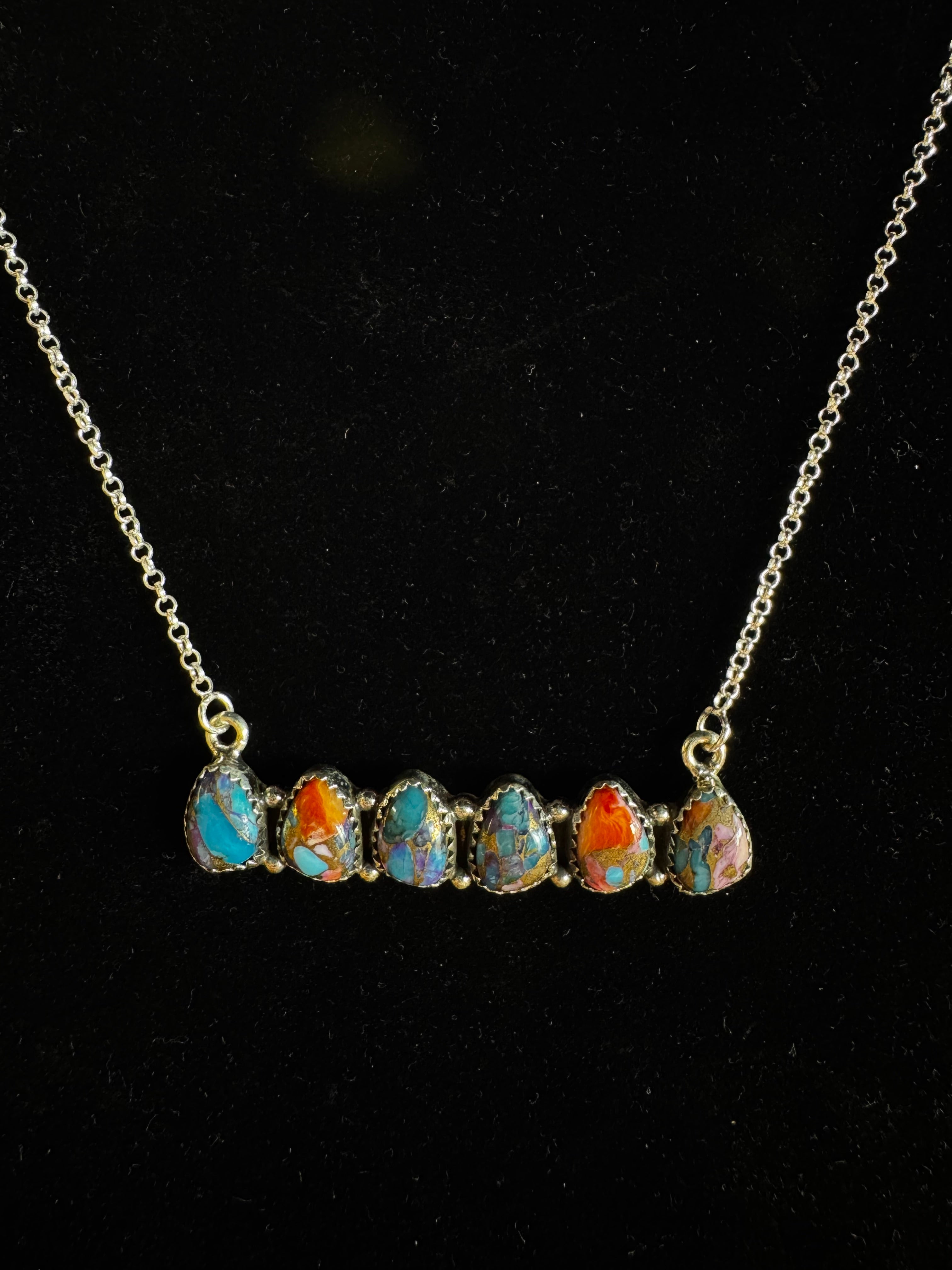 Pink Dhalia Bar Necklace