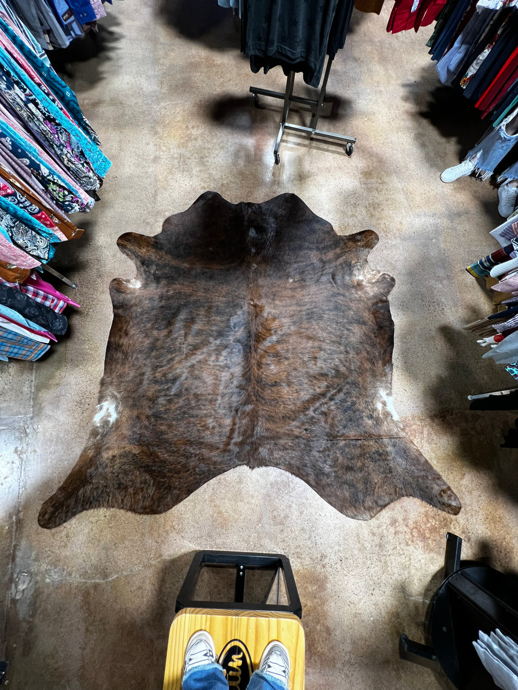 Full Brown Brindle Cowhide Rug