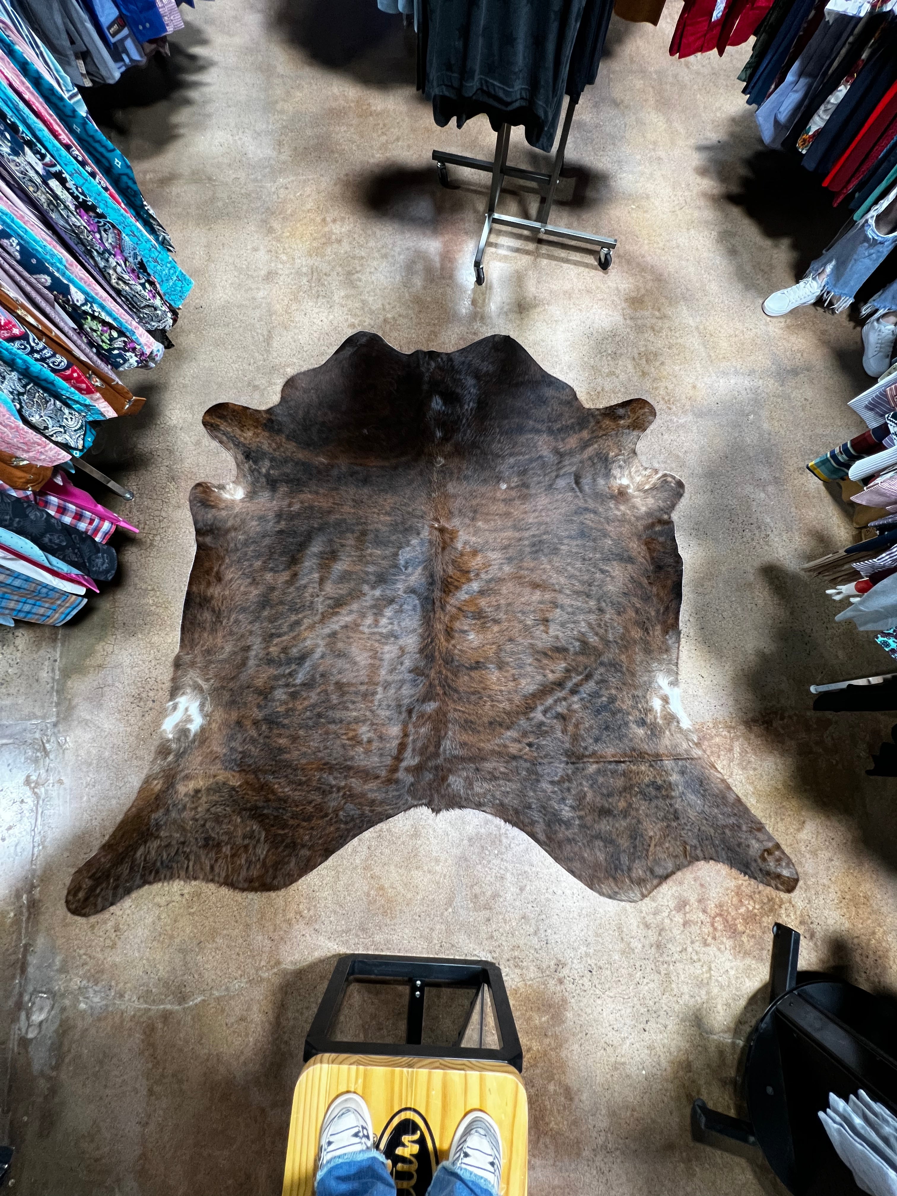 Full Brown Brindle Cowhide Rug