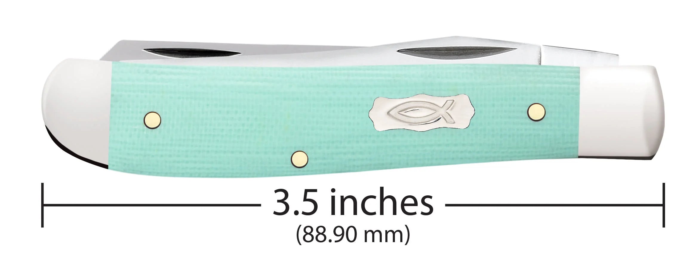 Smooth Seafoam Green G-10 Mini Trapper (18101)