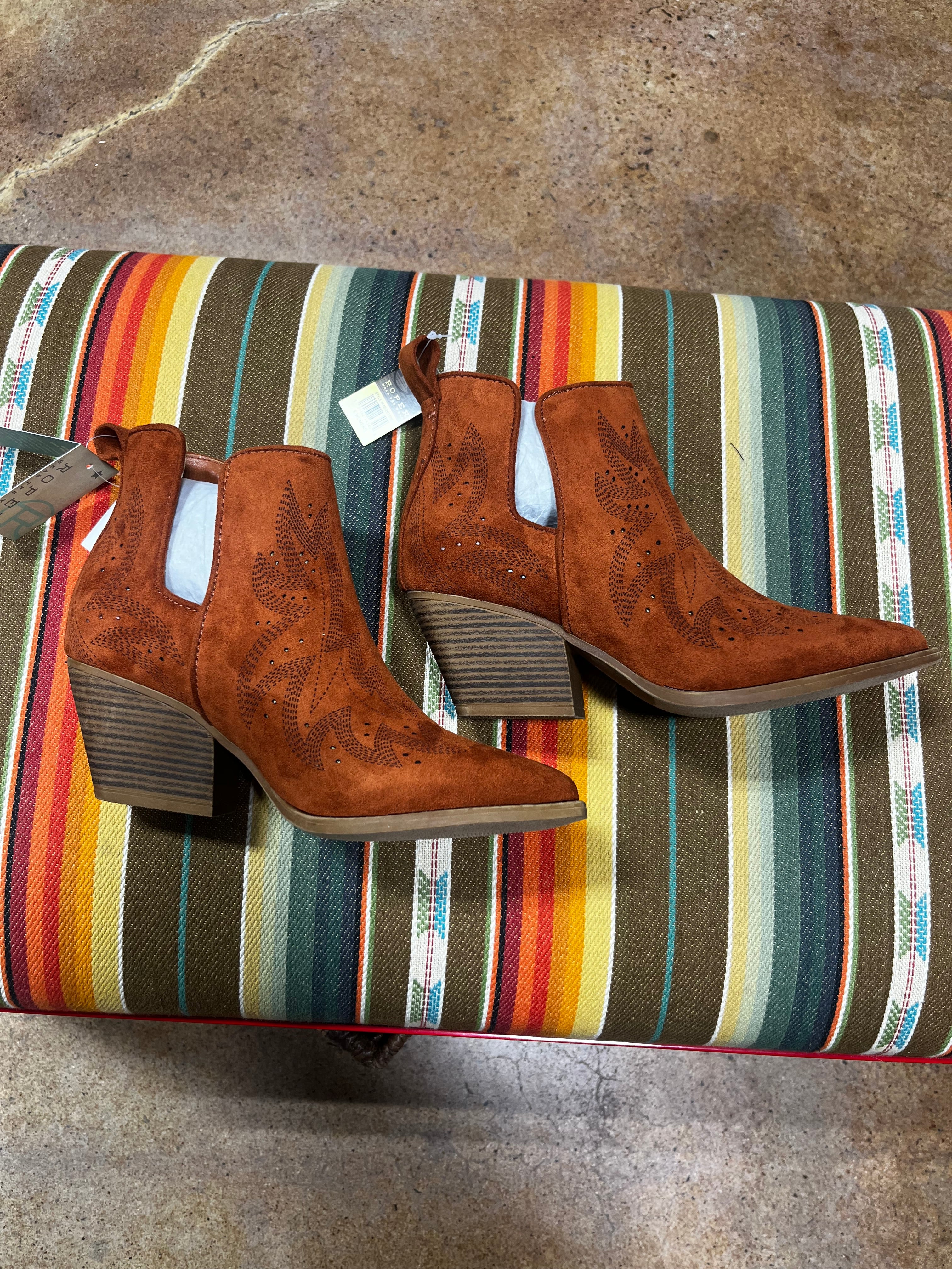 Burnt Orange Booties