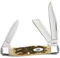 Peach Seed Jig Amber Bone CS Medium Stockman with Pen Blade (00079)