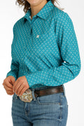Women’s Cinch Arenaflex Teal Shirt (3026)