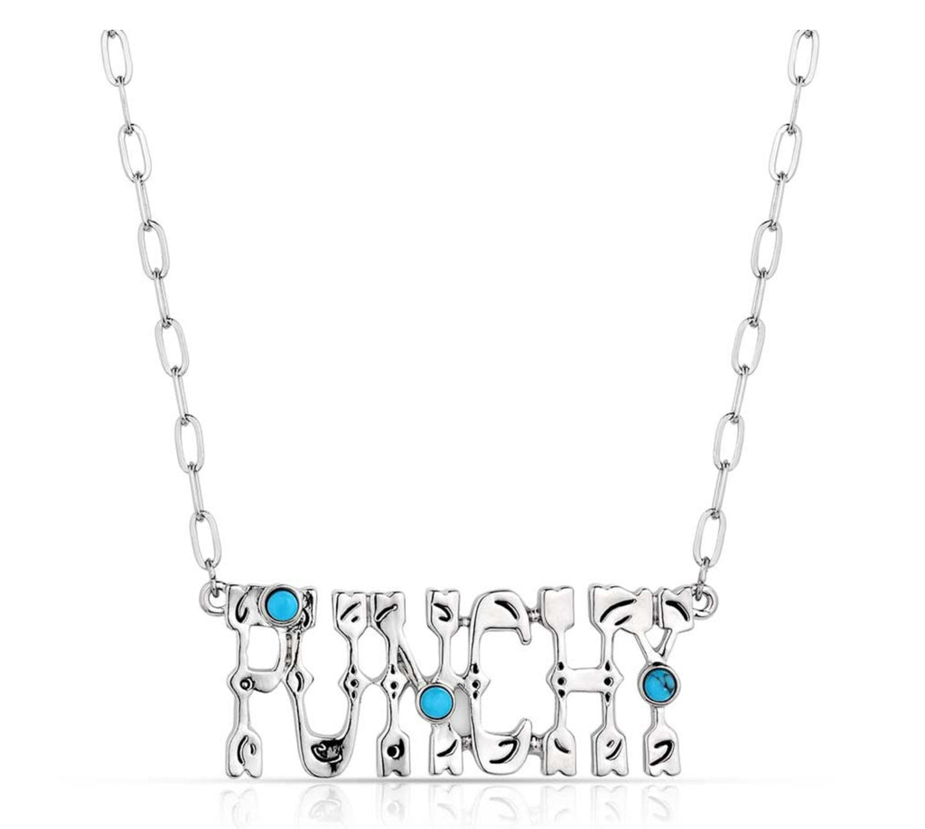 Punchy Charm Turquoise Necklace