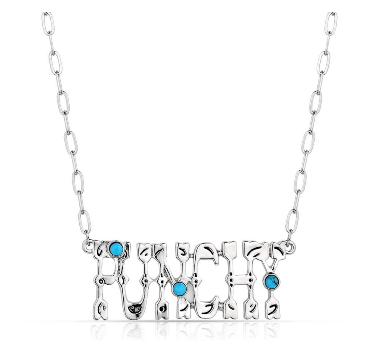 Punchy Charm Turquoise Necklace