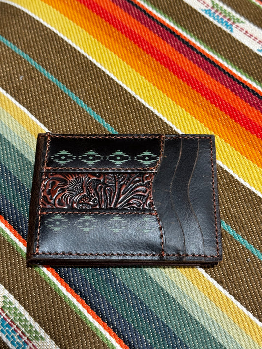 Red Dirt Hat Green Aztec Bifold Case Case (80m3)