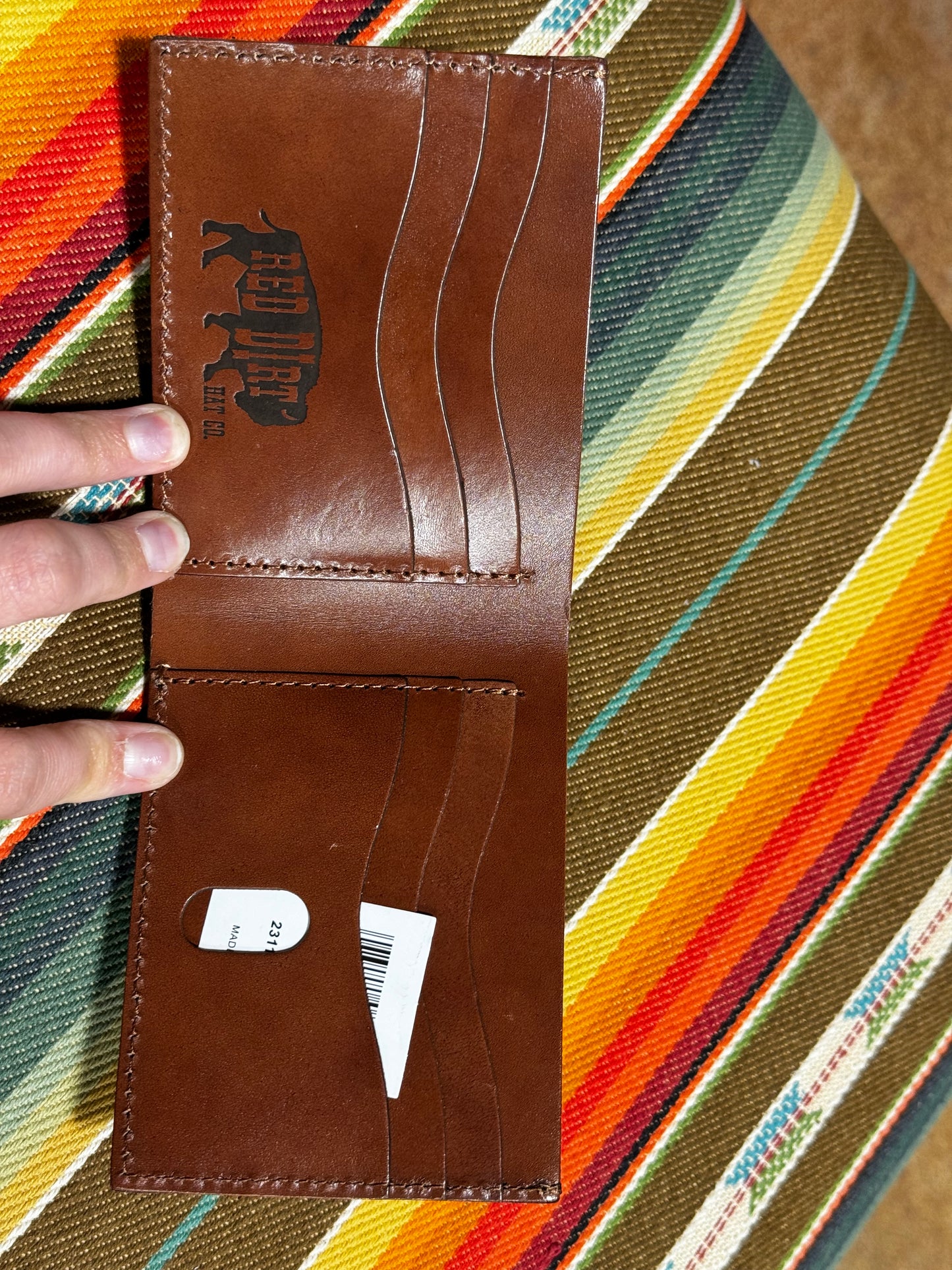 Red Dirt Hat Teal Aztec Bifold Wallet (1w10)