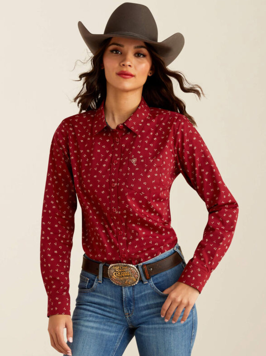 Kirby Long Sleeve Arait Women’s Button Up Shirt