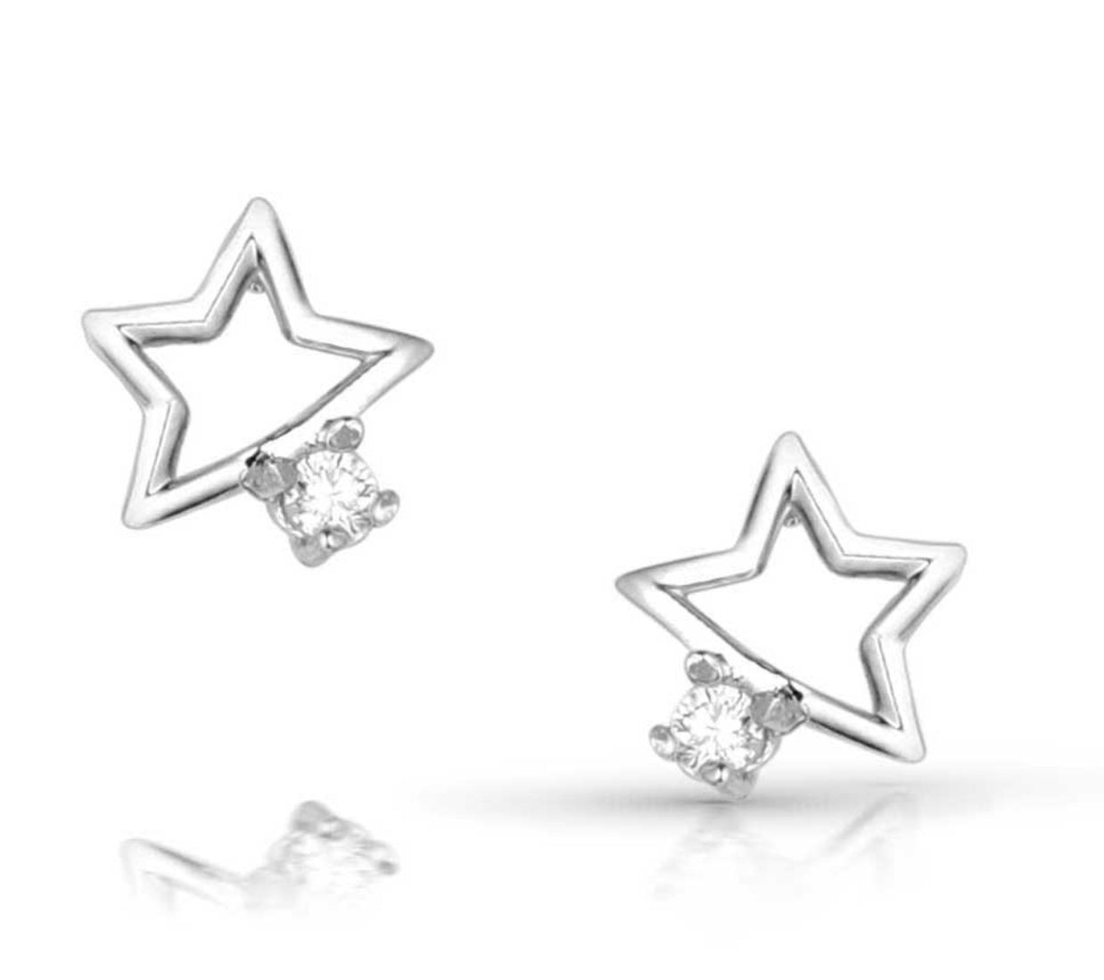 Single Star Crystal Earrings (ER5798)