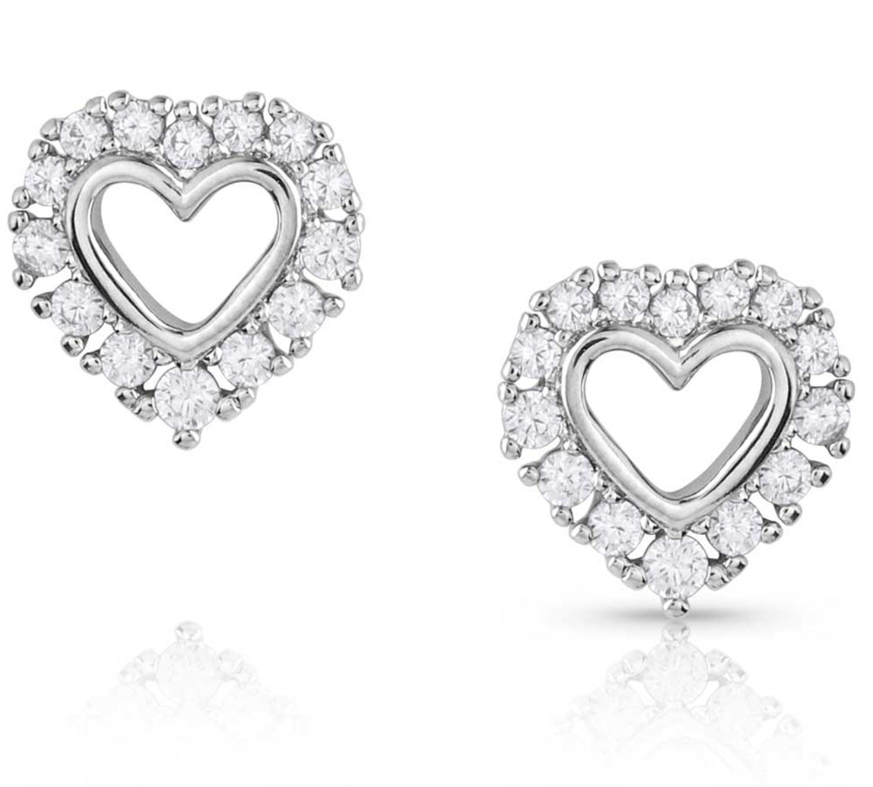 Icy Heart Crystal Earrings (ER5717)