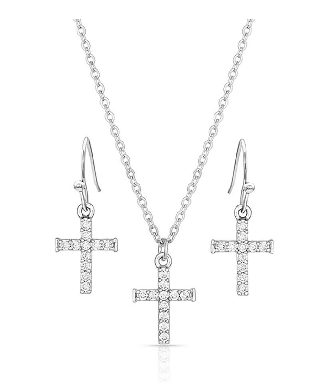 Unwavering Cross Jewelry Set (JS4543)