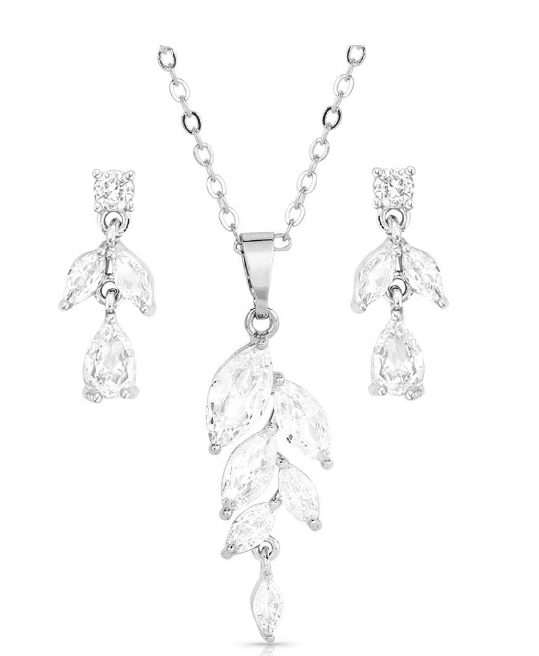 Falling Petals Crystal Jewelry Set (JS5643)