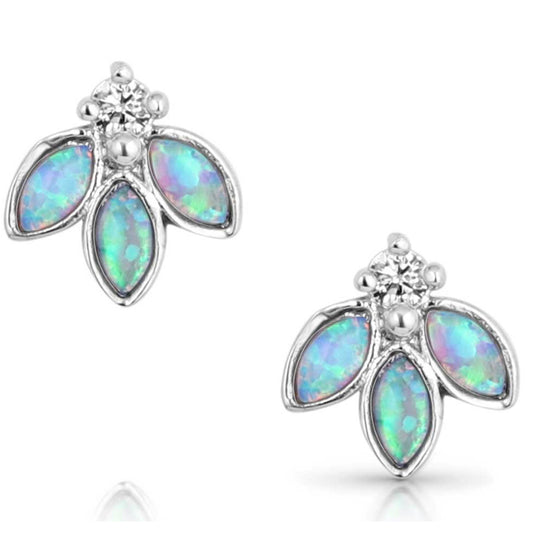 Untamed Floral Opal Crystal Earrings (ER5801)