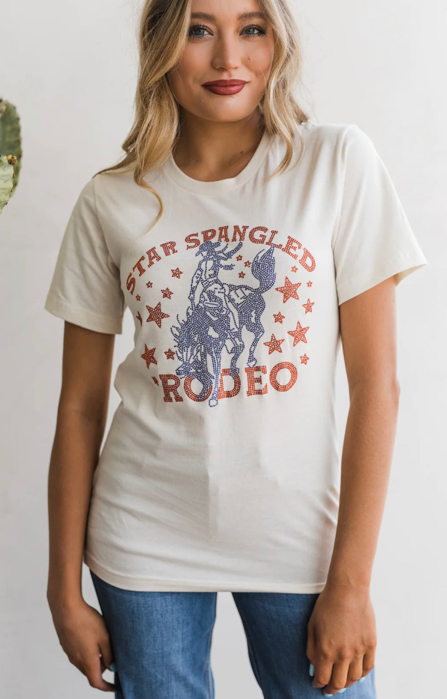 STAR SPANGLED RODEO RHINESTONE TEE