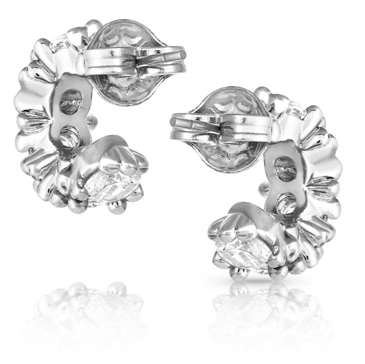 Crystal Divide Small Hoop Earrings (ER5466)