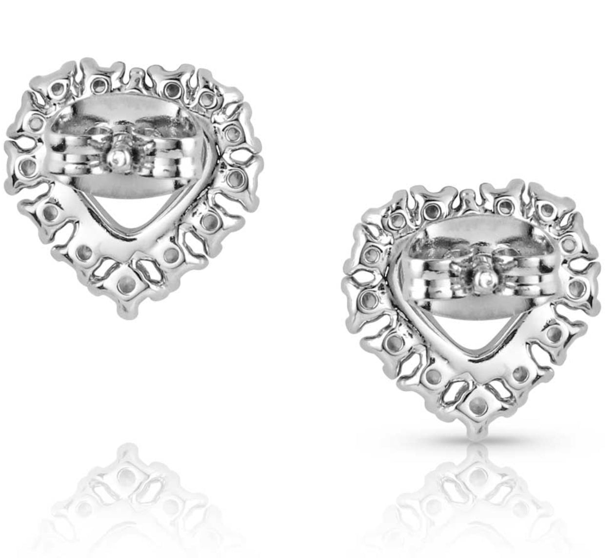 Icy Heart Crystal Earrings (ER5717)