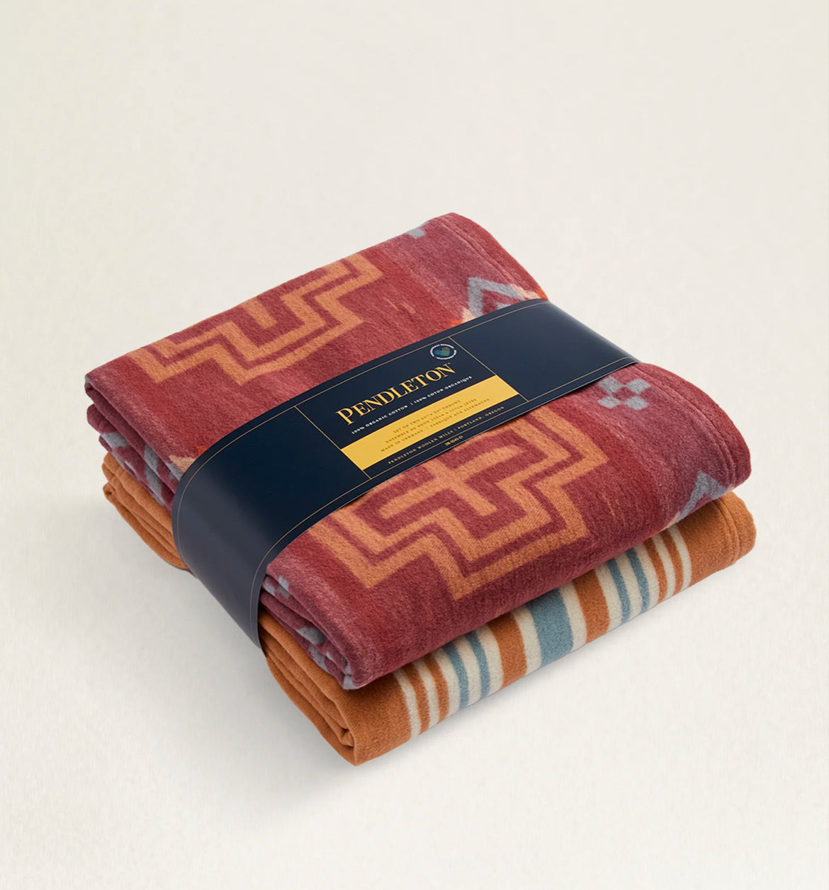 San Marino/Stripe Organic Cotton Throw Gift Pack